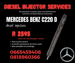 Mercedes Benz C220 Delphi Diesel Injectors With Warranty