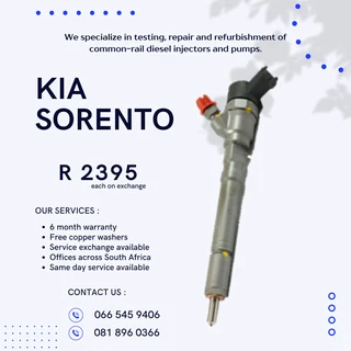 Kia Sorento Diesel Injectors With Warranty