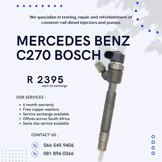 Mercedes Benz C270 Bosch Diesel Injectors With Warrranty