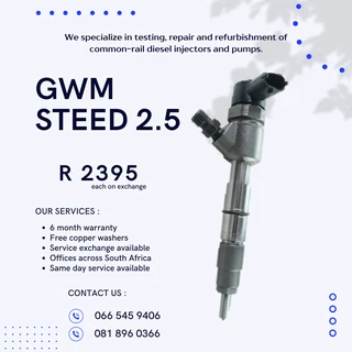 Gwm Steed 2.5 Diesel Injectors With Warranty