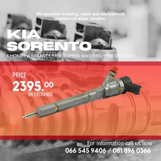 Kia Sorento Diesel Injectors For Sale With Warranty