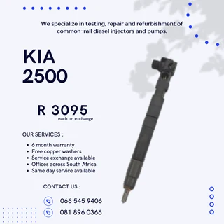 Kia 2500 Diesel Injectors For Sale On Exchange With Warranty On Exchange