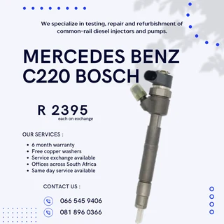 Mercedes Benz C220 Bosch Diesel Injectors For Sale On Exchange With Warranty