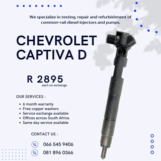 Chevrolet Captiva Delphi Diesel Injectors For Sale On Exchange Warranty