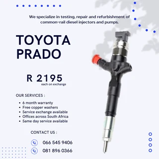Toyota Prado Diesel Injectors For Sale On Exchange With Warranty On Exchange