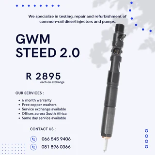 Gwm Steed 2.0 Diesel Injectors For Sale On Exchange With Warranty