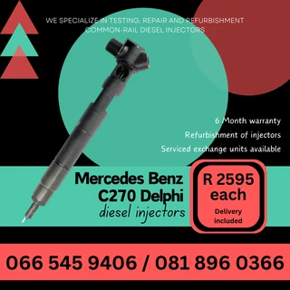 Mercedes Benz C270 Delphi Diesel Injectors For Sale On Exchange With Warranty