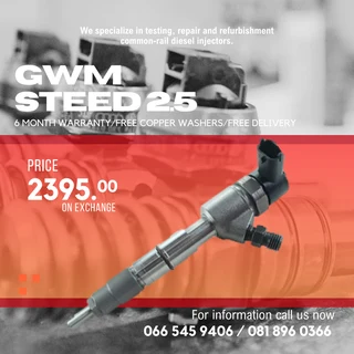 Gwm Steed 2.5 Diesel Injectors For Sale