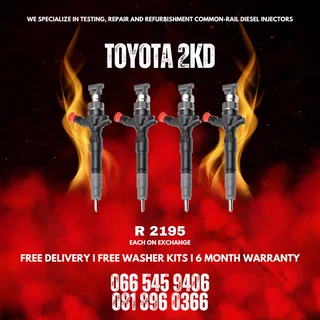 Toyota 2kd Diesel Injectors For Sale On Exchange With Warranty
