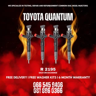 Toyota Quantum Diesel Injectors For Sale On Exchange With Warranty
