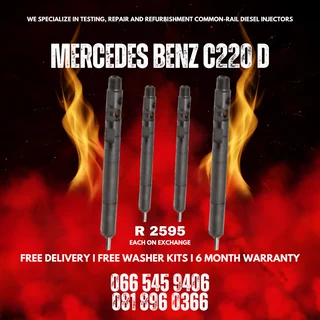 Mercedes Benz C220 Delphi Diesel Injectors For Sale On Exchange With Warranty