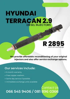 Hyundai Terracan 2.9 Diesel Injectors For Sale On Exchange