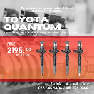 Toyota Quantum Diesel Injectors For Sale On Exchange With Warranty