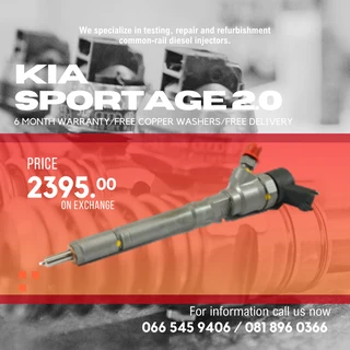 Kia Sportage 2.0 Diesel Injectors For Sale On Exchange With Warranty