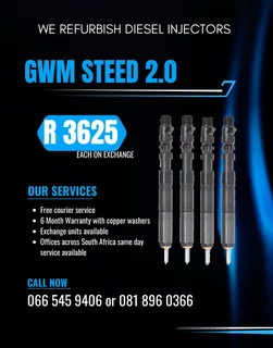 Gwm Steed 2.0 Brand New Diesel Injectors For Sale On Exchange With Warranty