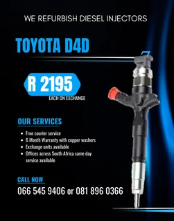 Toyota D4d Diesel Injectors For Sale On Exchange With Warranty
