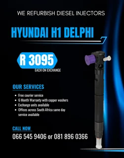 Hyundai H1 Delphi Diesel Injectors For Sale On Exchange With Warranty