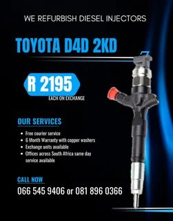 Toyota 2kd Diesel Injectors For Sale On Exchange With Warranty