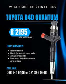 Toyota Quantum Diesel Injectors For Sale On Exchange With Warranty