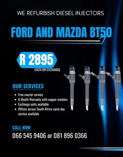 Ford And Mazda Bt50 Brand New Diesel Injectors For Sale On Exchange With Warranty