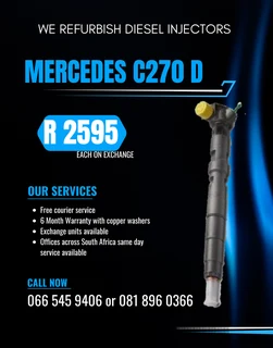Mercedes Benz C270 Delphi Diesel Injectors For Sale On Exchange With Warranty