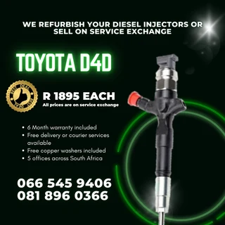 Toyota D4d Diesel Injectors For Sale On Exchange With Warranty