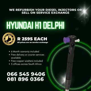 Hyundai H1 Delphi Diesel Injectors For Sale On Exchange With Warranty
