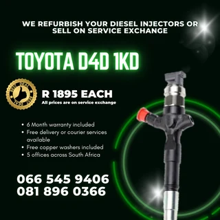 Toyota 1kd Diesel Injectors For Sale On Exchange With Warranty