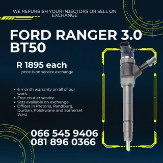 Ford Ranger 3.0 Tdci Bt50 Diesel Injectors For Sale On Exchange With Warranty