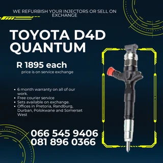 Toyota Quantum Diesel Injectors For Sale On Exchange With Warranty