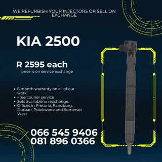 Kia 2500 Diesel Injectors For Sale On Exchange With Warranty