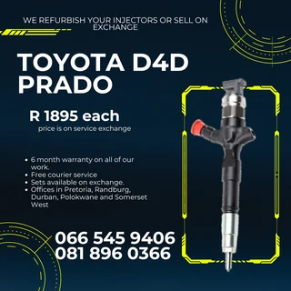 Toyota Prado Diesel Injectors For Sale On Exchange With Warranty