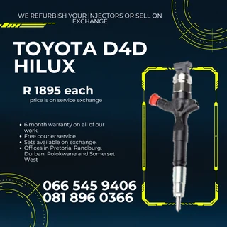 Toyota Hilux Diesel Injectors For Sale On Exchange With Warranty
