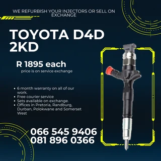 Toyota 2kd Diesel Injectors For Sale On Exchange With Warranty
