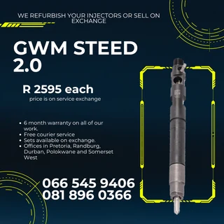 Gwm Steed 2.0 Diesel Injectors For Sale On Exchange With Warranty