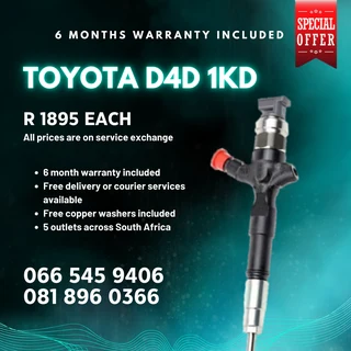 Toyota 1kd Diesel Injectors For Sale On Exchange With Warranty