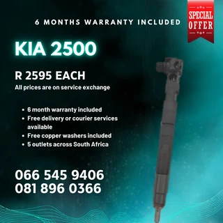 Kia 2500 Diesel Injectors For Sale On Exchange With Warranty