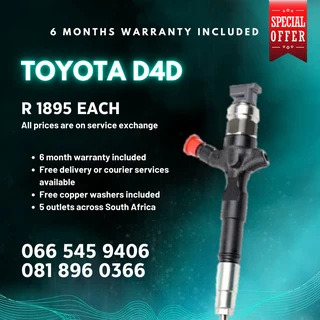 Toyota D4d Diesel Injectors For Sale On Exchange With Warranty