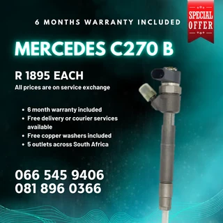 Mercedes Benz C270 Bosch Diesel Injectors For Sale On Exchange With Warranty