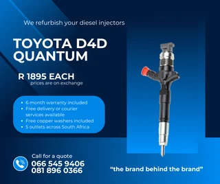 Toyota Quantum Diesel Injectors For Sale On Exchange With Warranty