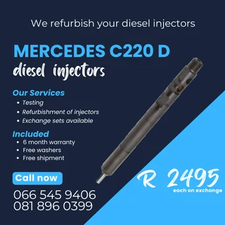 Mercedes Benz C220 Delphi Diesel Injectors For Sale On Exchange With Warranty