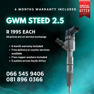 Gwm Steed 2.5 Diesel Injectors For Sale On Exchangew Ith Warranty