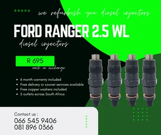 Ford Ranger 2.5 Wl Diesel Injectors For Sale On Exchange With Warranty