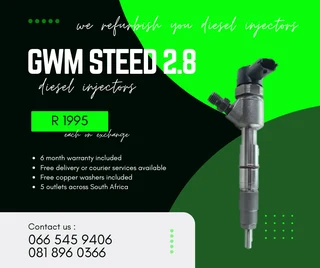 Gwm Steed 2.8 Diesel Injectors For Sale On Exchange With Warranty