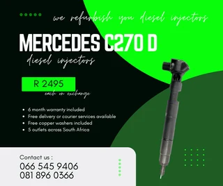 Mercedes Benz C270 Delphi Diesel Injectors For Sale On Exchange With Warranty
