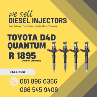 Toyota Quantum Diesel Injectors For Sale On Exchange With Warranty