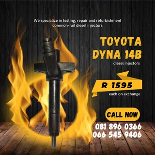 Toyota Dyna 14b Diesel Injectors For Sale On Exchange With Warranty