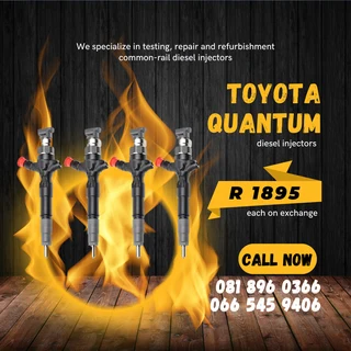 Toyota Quantum Diesel Injectors For Sale On Exchange With Warranty