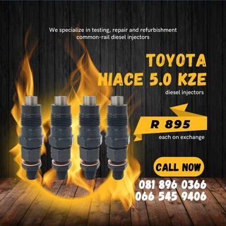 Toyota Hiace 5.0 Kze Diesel Injectors For Sale On Exchange With Warranty