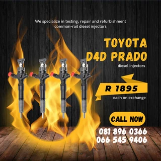 Toyota Prado Diesel Injectors For Sale On Exchange With Warranty